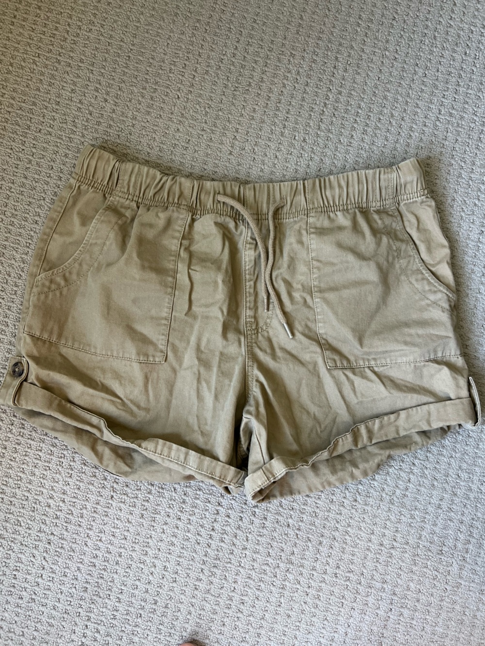 George Khaki Drawstring Casual Shorts